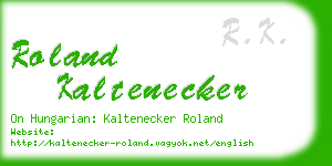 roland kaltenecker business card
